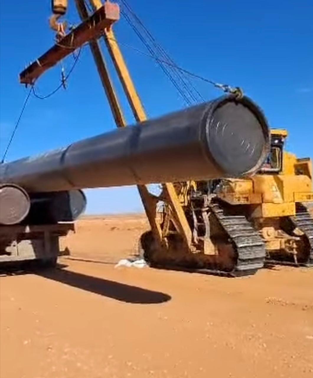 تنفيذ أعمال خط بايبلاين لخط مياه دير علا